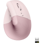 Logitech Lift Vertical Ergonomic Mouse Optisk Trådløs Pink